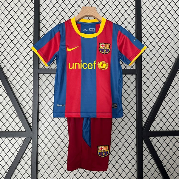 Camiseta Barcelona 1ª Retro Niño 2010 2011